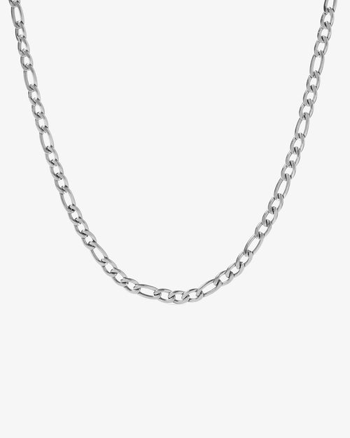 Amalfi Silver Chain necklace with large oval links against a light background